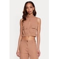thumbnail image 1 of Women's Nylon Cropped Zip Front Windbreaker Vest, 1 of 4