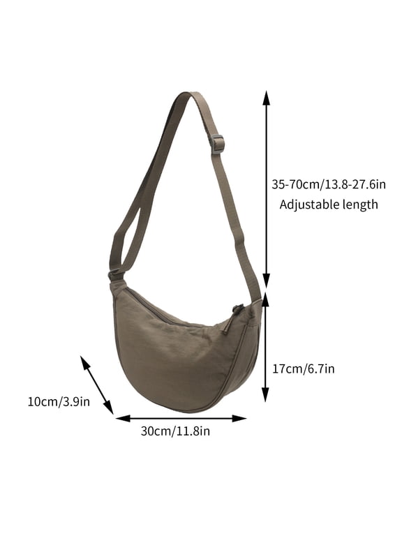 Women's Nylon Crossbody Dumpling Bag Waterproof Shoulder Bag Versatile Lightweight Tote for Daily Use