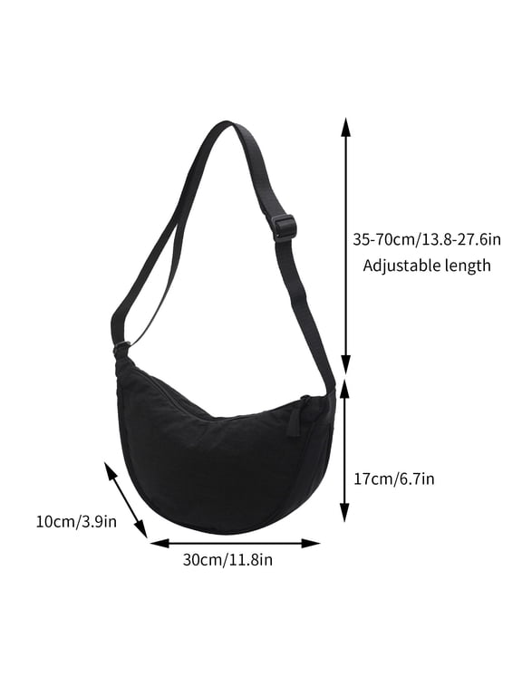 Women's Nylon Crossbody Bag,Lightweight Waterproof Dumpling Shoulder Bag for Commuting,Travel and Everyday Use