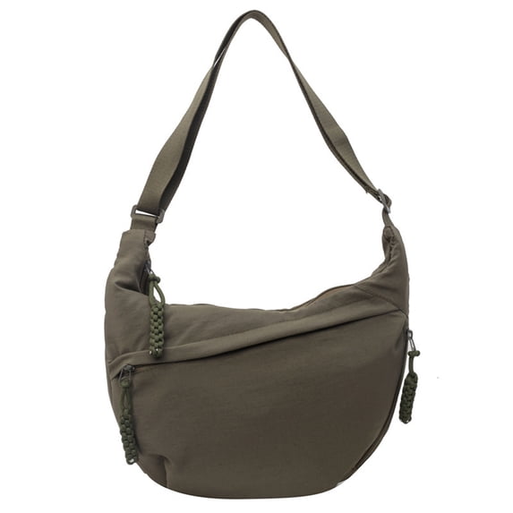 Women’s Nylon Shoulder Bag, Large Crossbody Bag with Multiple Pockets, Lightweight, Durable, Travel, School, Everyday Work, Versatile Handbag for Organization and Style
