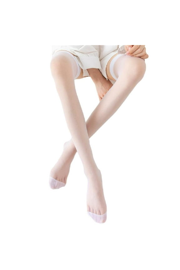 Women's Nylon Thigh High Stockings Summer Sheer Over Knee Stockings Hosiery
