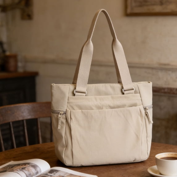 Women’s Nylon Tote Bag Shoulder Handbag - Commute Casual Large Capacity Lightweight Water- Work Purse Everyday Carryall Versatile Style