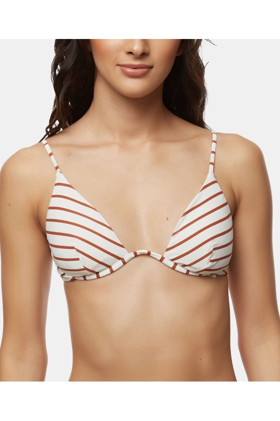 Womens Karmen Stripe Underwire Bikini Top;X-Large
