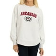 thumbnail image 1 of Women's  Oatmeal Arkansas Razorbacks Yvette Pullover Sweatshirt, 1 of 2