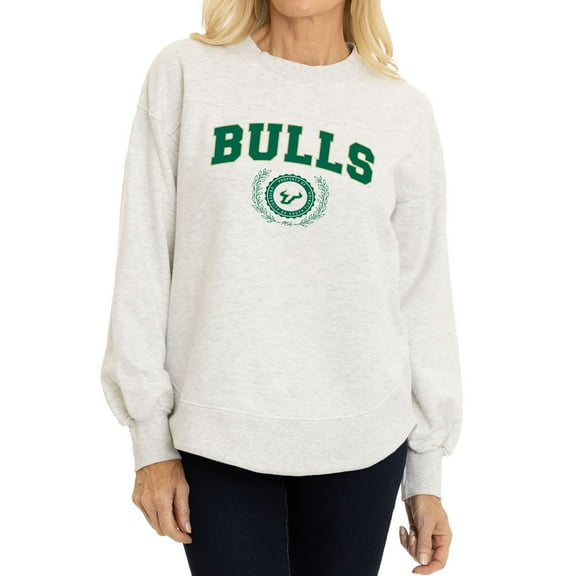 Women's  Oatmeal South Florida Bulls Yvette Pullover Sweatshirt
