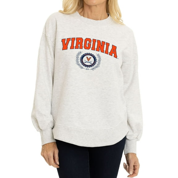 Women's  Oatmeal Virginia Cavaliers Yvette Pullover Sweatshirt