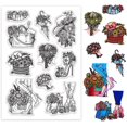 thumbnail image 1 of Women's Objects Clear Stamps for Card Making Lady Flower Clear Silicone Stamp Bag Hat Transparent Craft Seal Stamp Rubber Stamp DIY, 1 of 7
