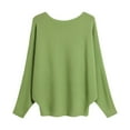 thumbnail image 1 of Women's Off Shoulder Batwing Sleeve Oversized Pullover Knit Sweater Top Plus Size Spring & Autumn Short Style, 1 of 2