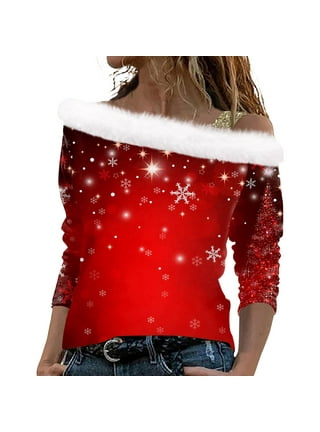 Off Shoulder Holiday Sweater