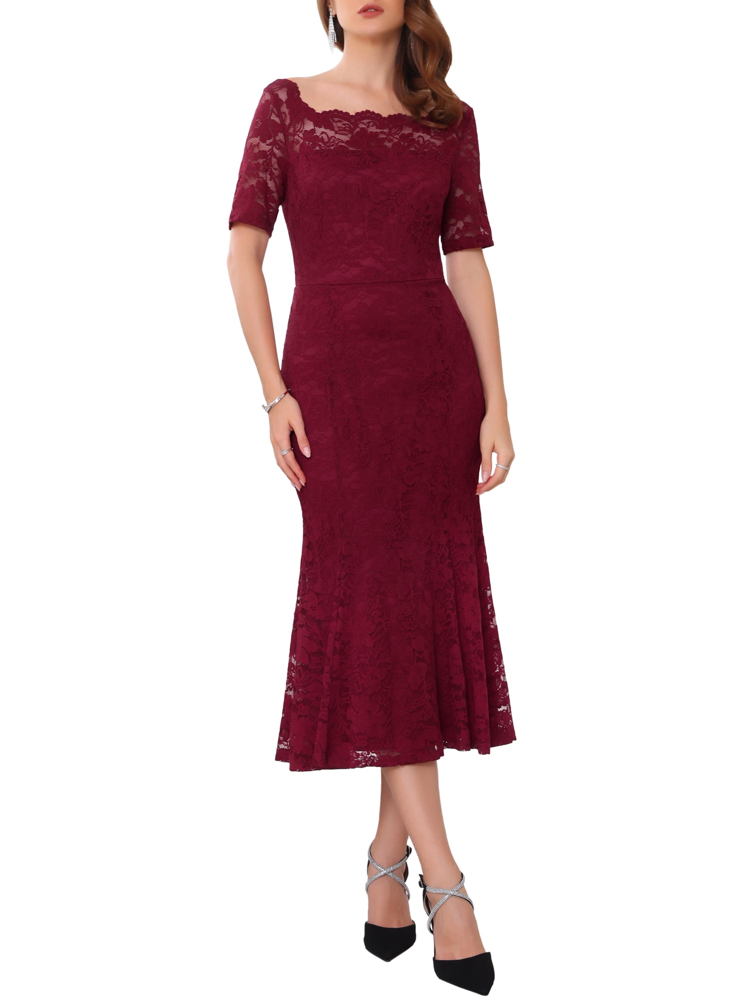 burgundy lace dresses V Neck Short Burgundy Lace Prom Dresses, Short Maroon Lace Formal Grad –  jbydress