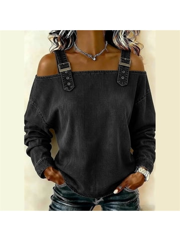 Denim Off The Shoulder Tops for Women