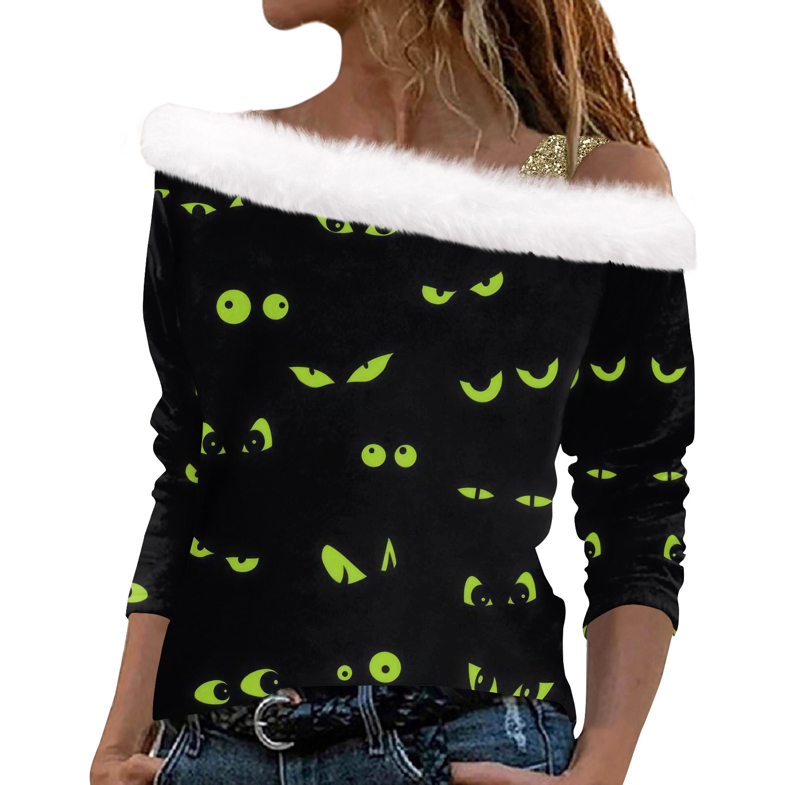 Women's Pumpkin Print Long Line Halloween Hoodie