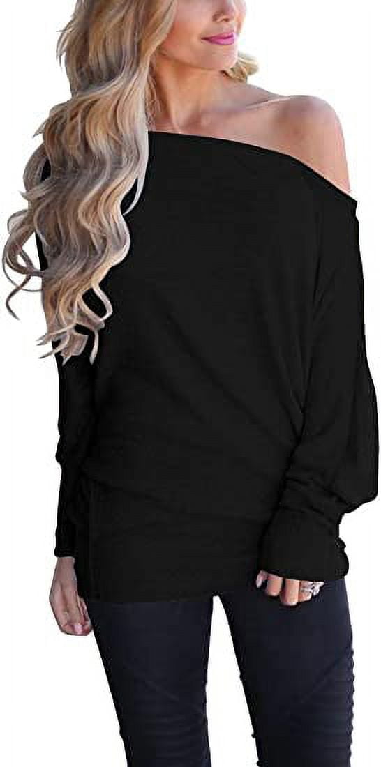 Off the shoulder long sleeve jumper sale