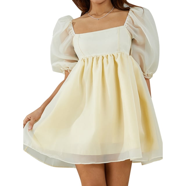 Off-Shoulder Puffy Sleeve Pencil Midi Dress main image 0