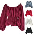 thumbnail image 1 of Women's Off Shoulder Ruffle Sequin Top - Pirate Style Blouse with Ruffled Hem for Festival Party, 1 of 4