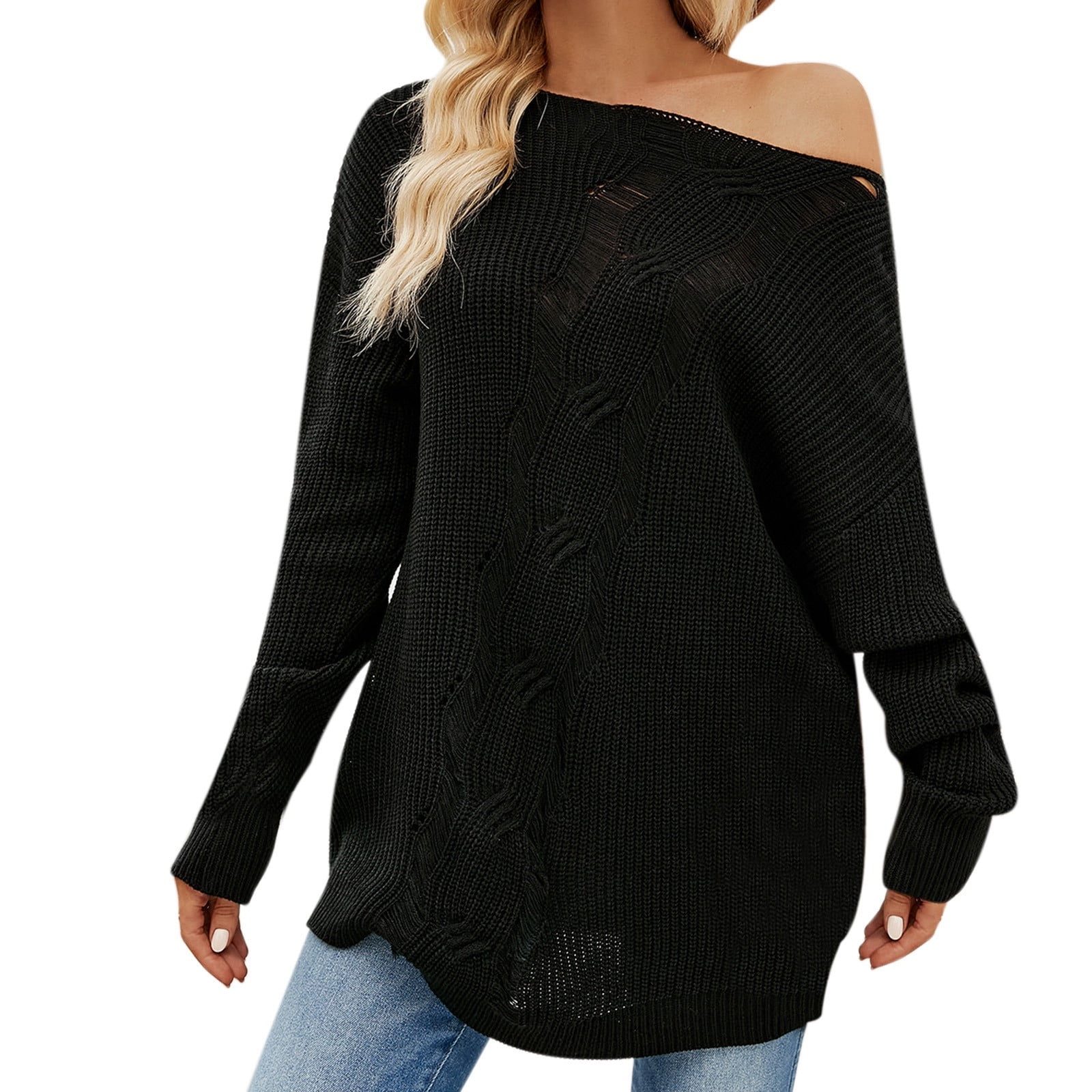 Oversized off the shoulder jumper clearance