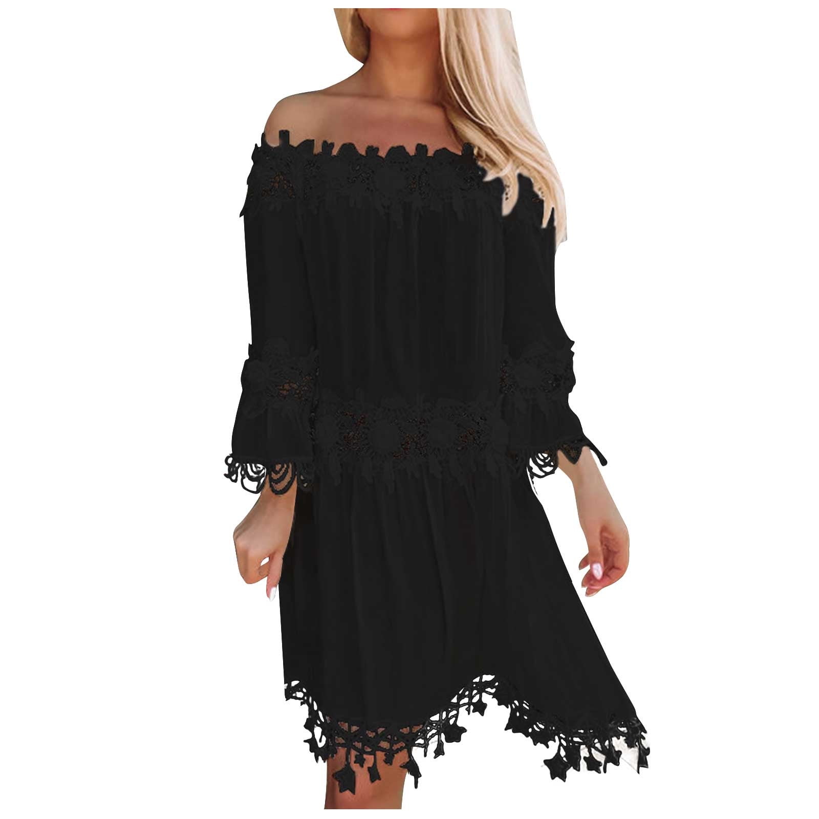 ZQUUVOU Women's Off The Shoulder Floral Lace Maxi Dress White Bridesmaid Wedding Party Maternity Long Dresses Black - Walmart.com ZQUUVOU Women's Off The Shoulder Floral Lace Maxi Dress White Bridesmaid Wedding Party Maternity Long Dresses Black - Walmart.com