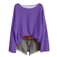 thumbnail image 1 of Women's Off The Shoulder Tops Sexy Long Sleeve Shirts Oversized Fashion Casual Batwing Blouse Pullover Tunic Tops, 1 of 6
