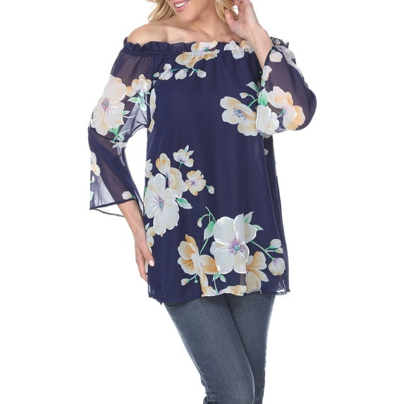 Women's Off the Shoulder Floral Blouse
