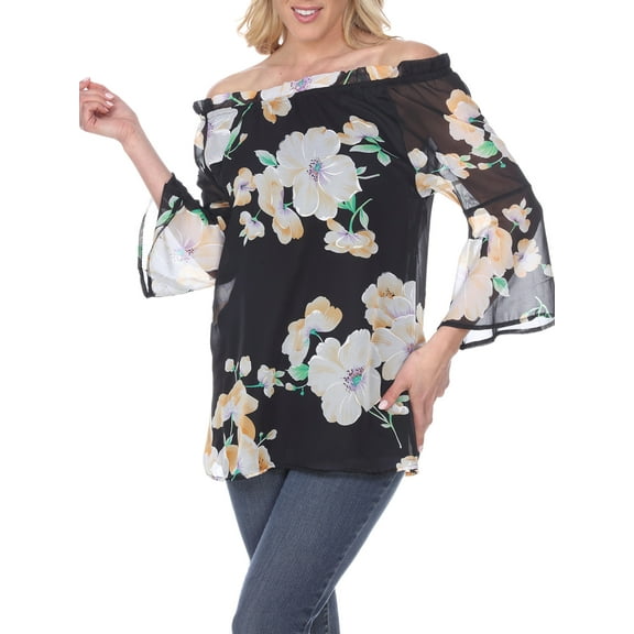 Women's Off the Shoulder Floral Blouse