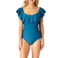 thumbnail image 1 of Women's Off-the-Shoulder Ruffle One-Piece Swimsuit, 1 of 5