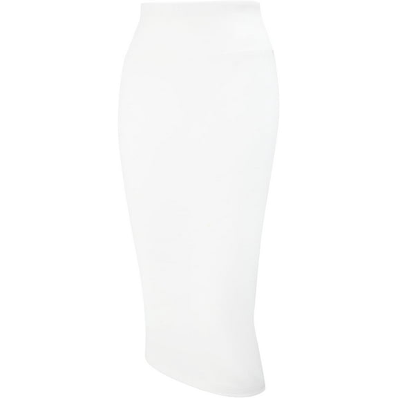 Women's Office Work Pencil Skirt Stretch High Waist Below Knee Bodycon for Business Casual