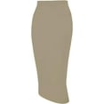 thumbnail image 1 of Women's Office Work Pencil Skirt Stretch High Waist Below Knee Bodycon for Business Casual, 1 of 18