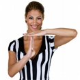 thumbnail image 1 of Women's Official Striped Referee/Umpire Jersey, XS, 1 of 1