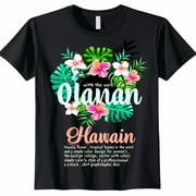 Women's Ohana Hawaiian Flower Wreath Black TShirt Vibrant Colors Professional Design Screen Print Effect Perfect for Tropical Vibes