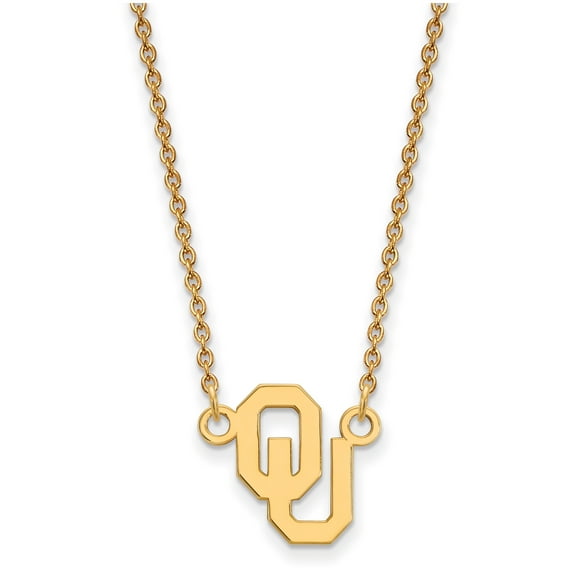 Women's Oklahoma Sooners Gold Plated Pendant Necklace