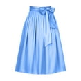thumbnail image 1 of Women's Oktoberfest Skirt with Bow Tie Waistband Adjustable Wrap Apron (Sky Blue XL), 1 of 2