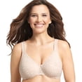 thumbnail image 1 of Women's Olga 35519 Lace Sheer Leaves Underwire Minimizer Bra (Butterscotch 36C), 1 of 2