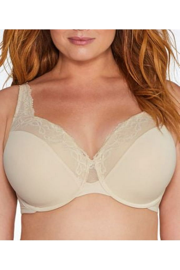 Women's Olga GF7961A Cloud 9 Lace Underwire Contour Bra (Butterscotch 38DD)