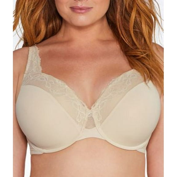 Women's Olga GF7961A Cloud 9 Lace Underwire Contour Bra (Butterscotch 42C)