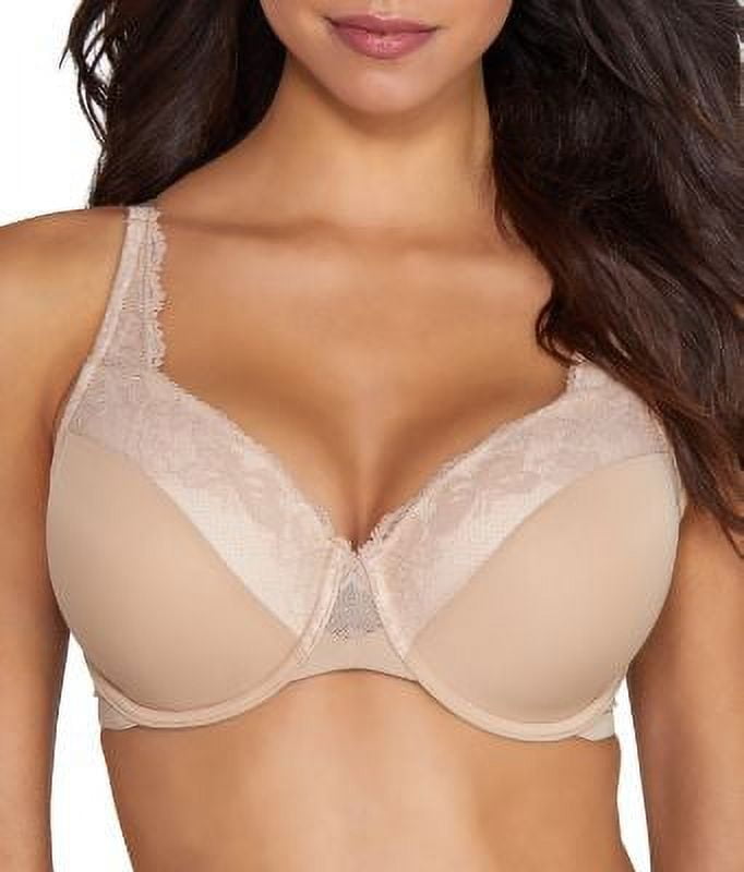 Women's Olga GF7961A Cloud 9 Lace Underwire Contour Bra (Toasted Almond