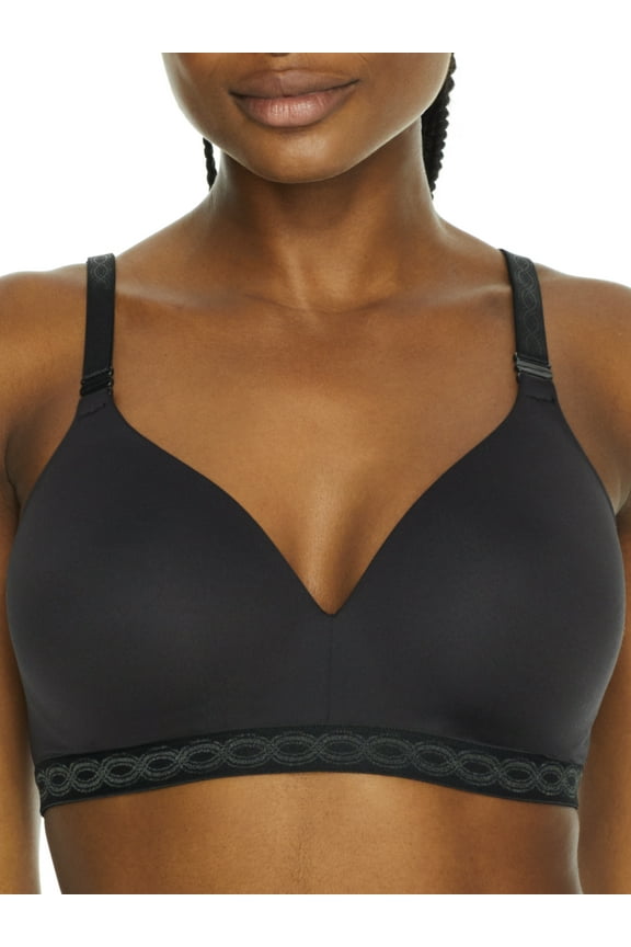 Women's Olga GM5461A Cloud 9 Wirefree Contour Bra (Black 42DDD)