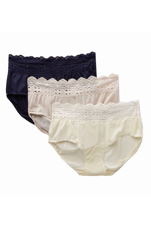 Women's Olga® by Warner's® 3-pack Secret Hug Hipster Panty Set 0913J3 Color: Evening Blue Asst Size: 8