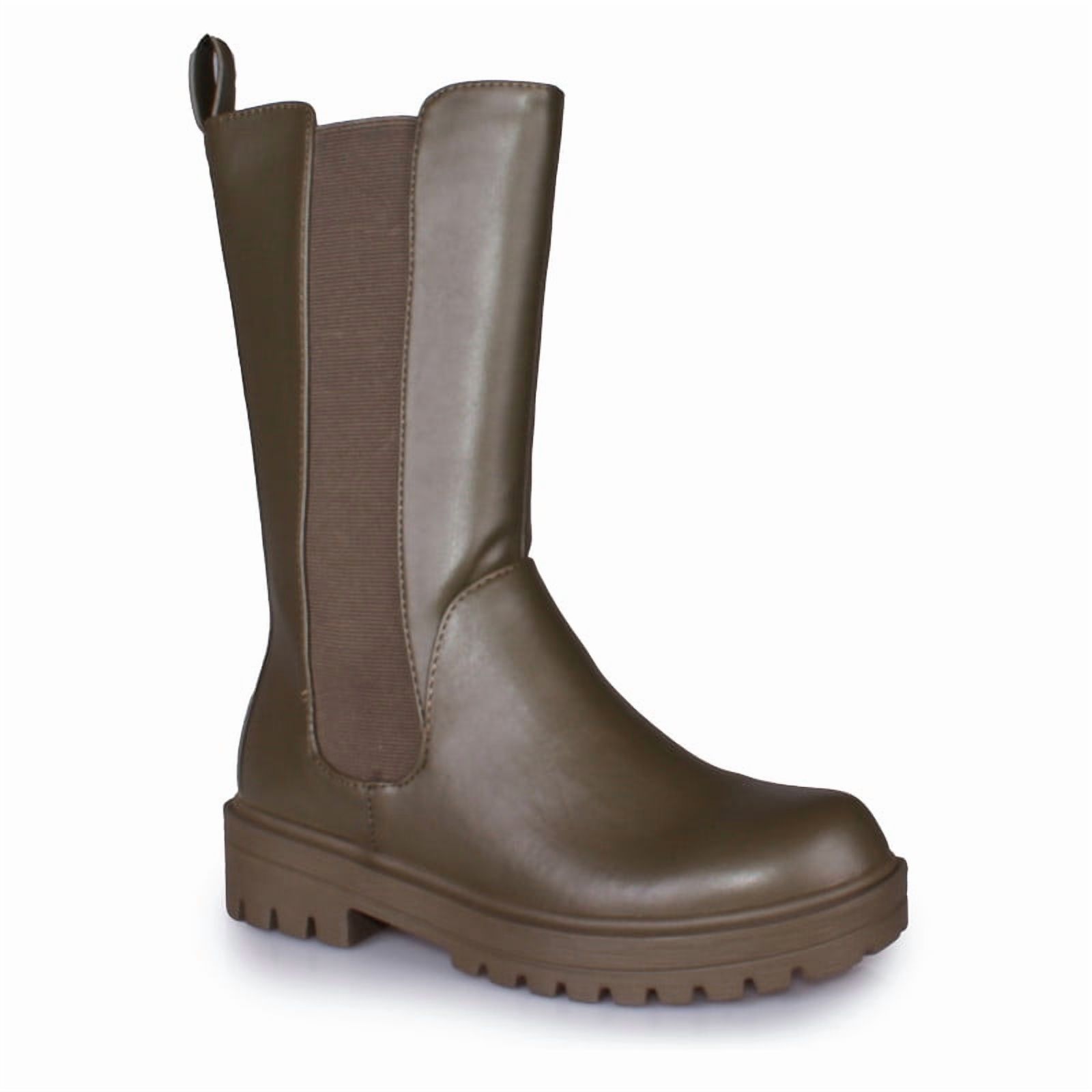 Women’s Olive Green Chelsea Mid-Calf Boots