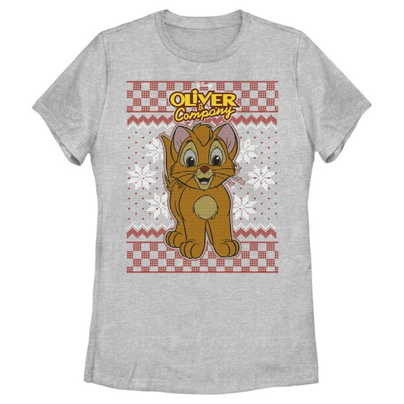 Women's Oliver & Company Christmas Oliver Graphic Tee Athletic Heather X Large