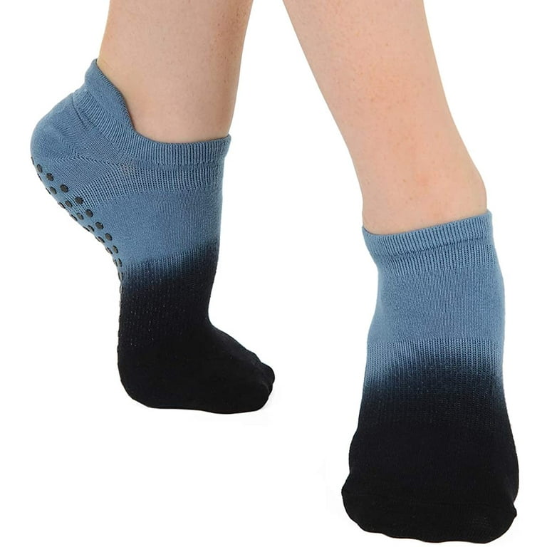 Women's Ombre Dyed Grip Socks for Yoga, Pilates, and Barre - Dusk