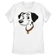 thumbnail image 1 of Women's One Hundred and One Dalmatians Pongo Big Face Graphic Tee White Large, 1 of 4