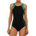 thumbnail image 1 of Women's One Piece Athletic Racerback Swimsuit Slimming Bathing Suit, 1 of 2