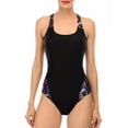 thumbnail image 1 of Women's One Piece Athletic Swimsuit Pro Water Aerobicss Print Swimwear, 1 of 4