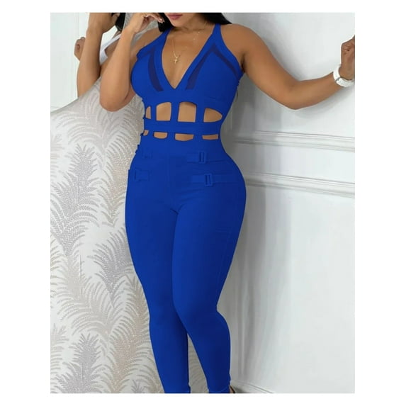 Women's One Piece Bodycon Tank Romper Spandex Unitard Bodysuit for Workout, Yoga, Sexy Catsuit Sleevesless Bodysuit