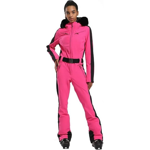 Women's One Piece Ski Suits Slim Waterproof Jumpsuits Windproof Snowsuit Insulated Ski Jumpsuit Skiing Sports