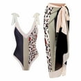 thumbnail image 1 of Women's One Piece Swimsuit with Beach Cover up Wrap Skirt,One Piece Bathing Suit for Women with Beach Cover up Wrap Skirt Two Piece Swimsuit Sarong Retro Floral Print Bikini Set, 1 of 10