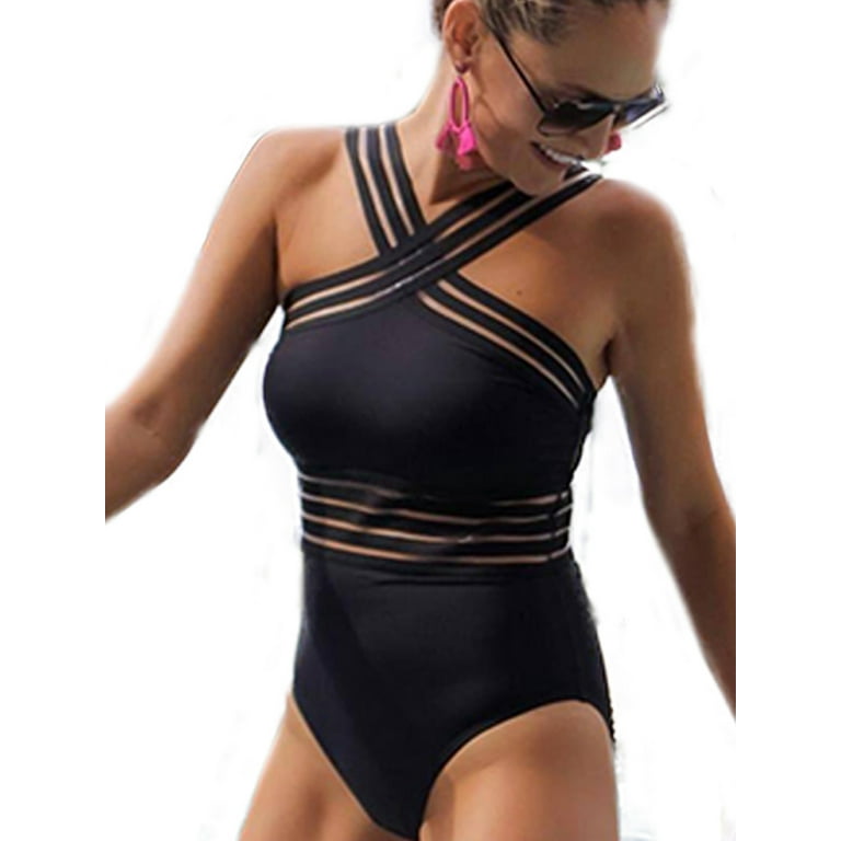 Women s One Piece Swimsuit Padded Bra Swimwear Summer Swimming