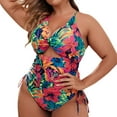 thumbnail image 1 of Women's One Piece Swimsuit Plus Size Printed Backless Bathing Suit Swimmwear Swimsuits, 1 of 6