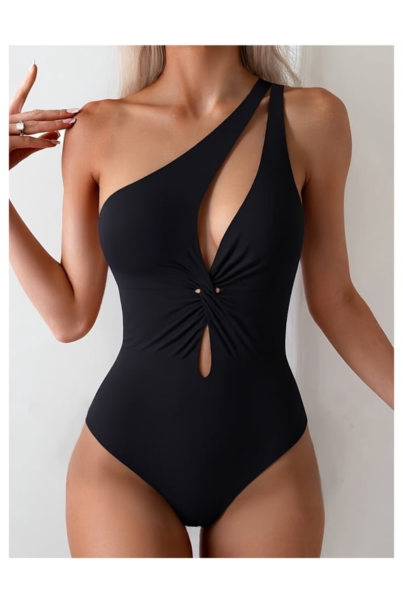 Women's One Piece Swimsuit - Sexy Cutout Backless Swimwear, Slimming Shaping Bathing Suit for Beach, Pool, Vacation - Comfortable & Supportive