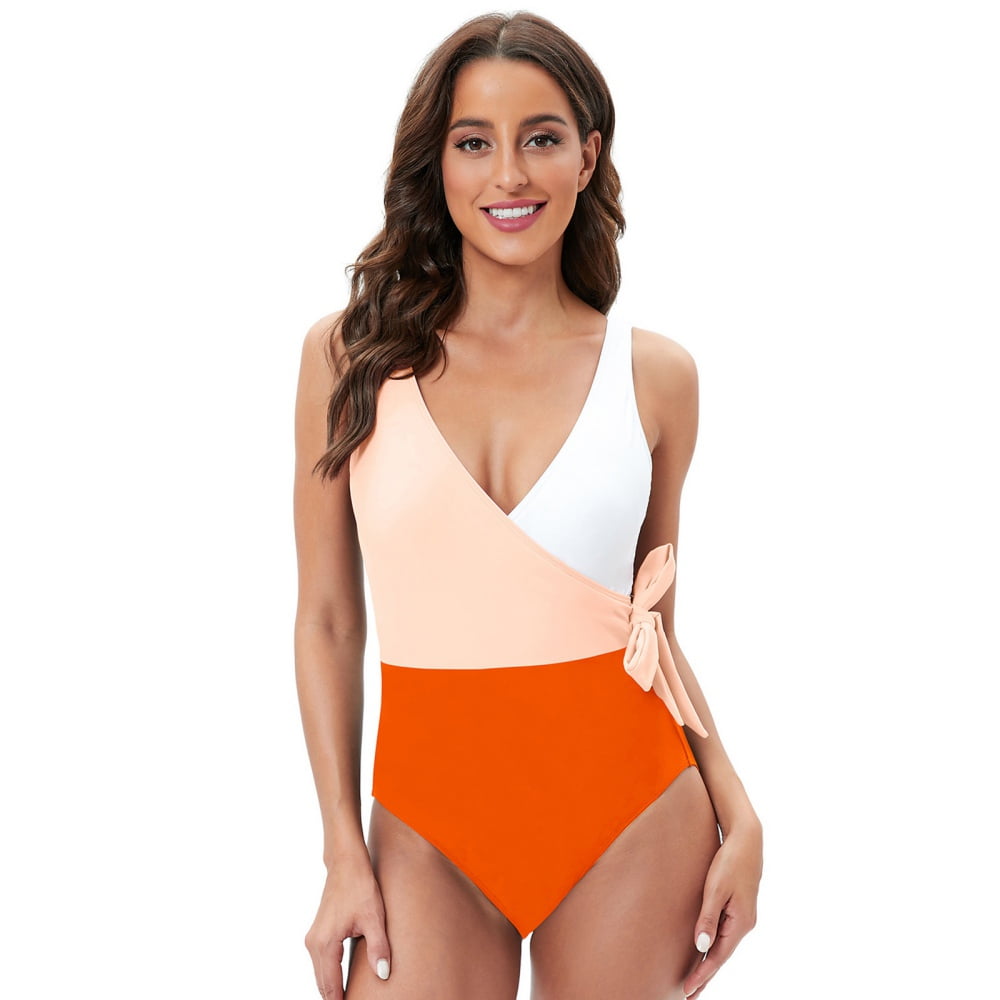 Colorful striped cheap bathing suit